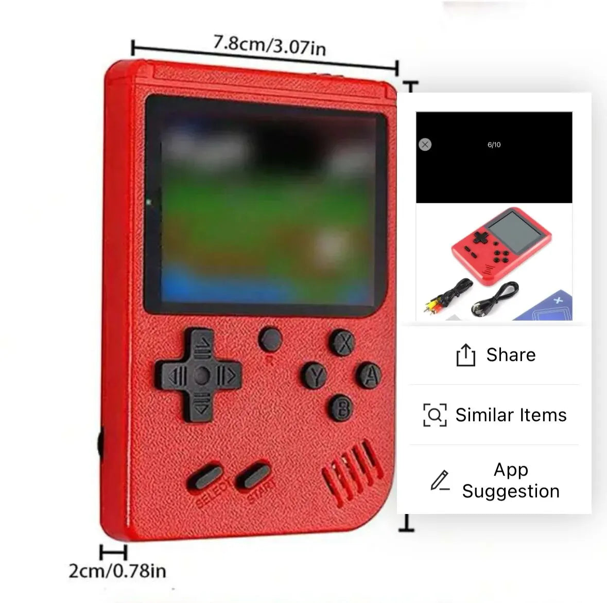 Handheld Small Game Console with Hundreds of Game Charging Can Be Connected to the TV