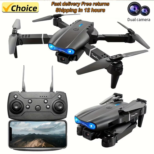 E99Pro RC Drone 4K Professinal with 1080P Wide Angle HD Camera Foldable Helicopter WIFI FPV