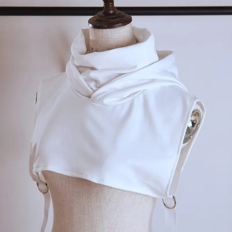 Cowl Hat Hood High Collar Crop Hoodie Tops