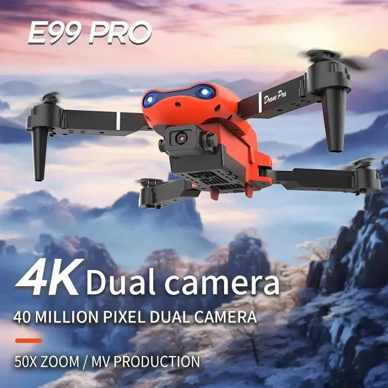 E99Pro RC Drone 4K Professinal with 1080P Wide Angle HD Camera Foldable Helicopter WIFI FPV