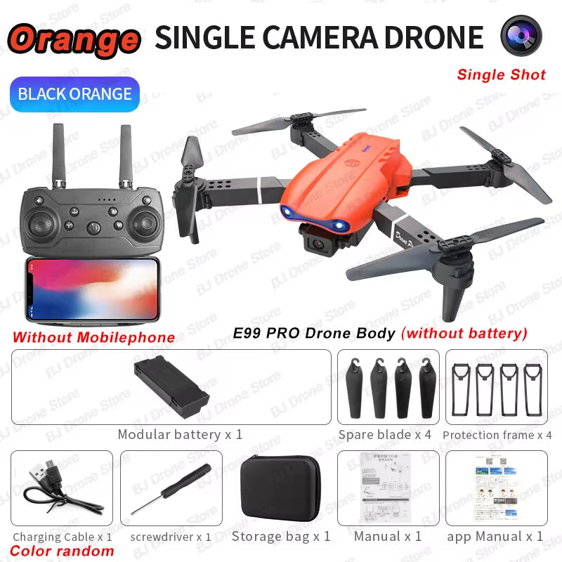 E99Pro RC Drone 4K Professinal with 1080P Wide Angle HD Camera Foldable Helicopter WIFI FPV