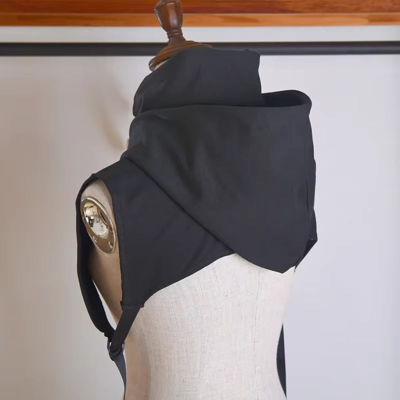 Cowl Hat Hood High Collar Crop Hoodie Tops 