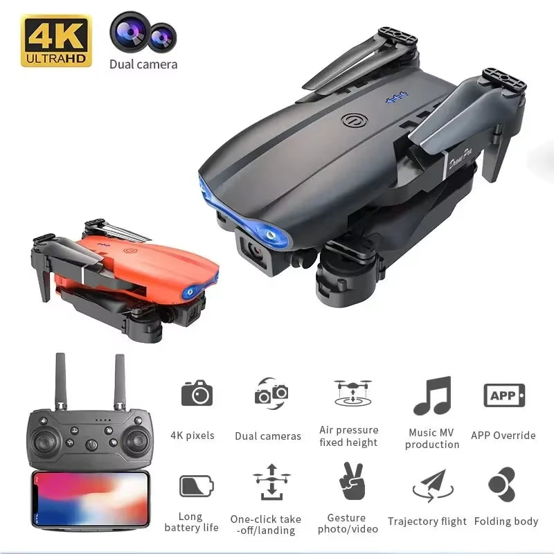 E99Pro RC Drone 4K Professinal with 1080P Wide Angle HD Camera Foldable Helicopter WIFI FPV