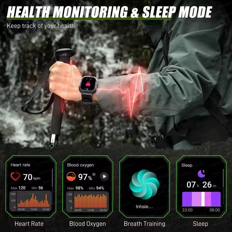 Outdoor Sports Smart Watch with Led Lighting Men Women Waterproof Swim Watches Fitness Track Heart Rate Smart Watch 