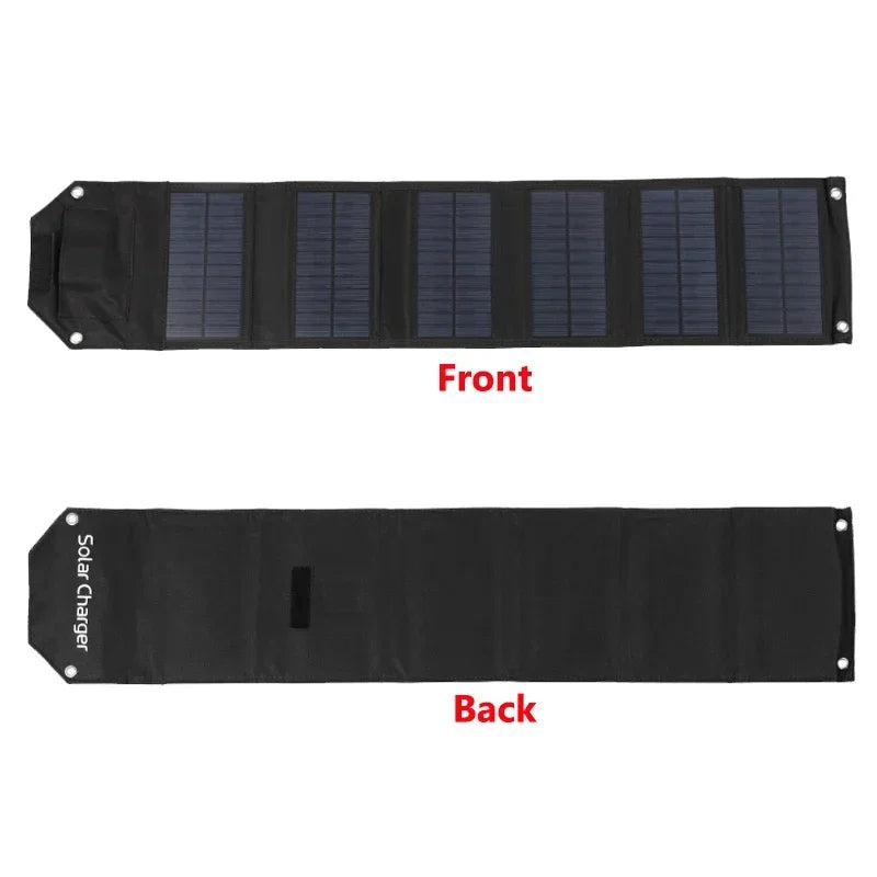 Folding Solar Panel USB 5V Solar Charger Portable Solar Charger for Outdoor Camping Hiking + Cable