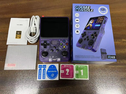 Retro Portable Video Game Genuine R36S, ARKOS System, Can Flash Rocknix System 3.5 Inch IPS Screen pocket Video Player 64GB