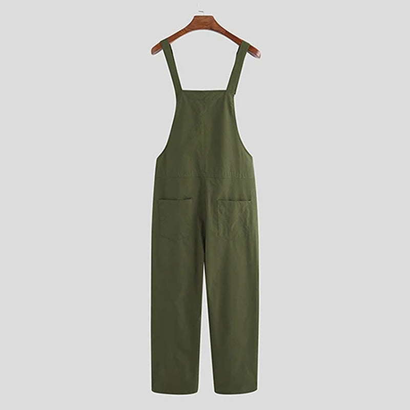 Jumpsuits Zipper Streetwear 2023 Joggers Multi Pockets Casual Suspenders Cargo Overalls Men