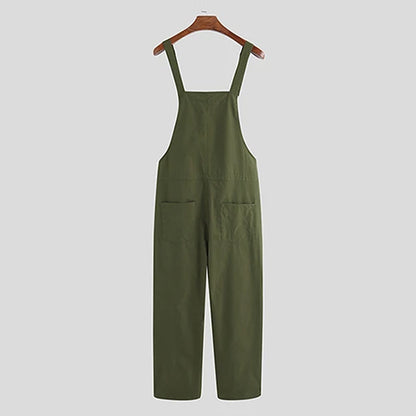 Jumpsuits Zipper Streetwear 2023 Joggers Multi Pockets Casual Suspenders Cargo Overalls Men