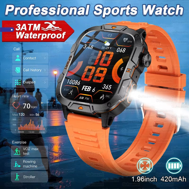 Outdoor Sports Smart Watch with Led Lighting Men Women Waterproof Swim Watches Fitness Track Heart Rate Smart Watch 