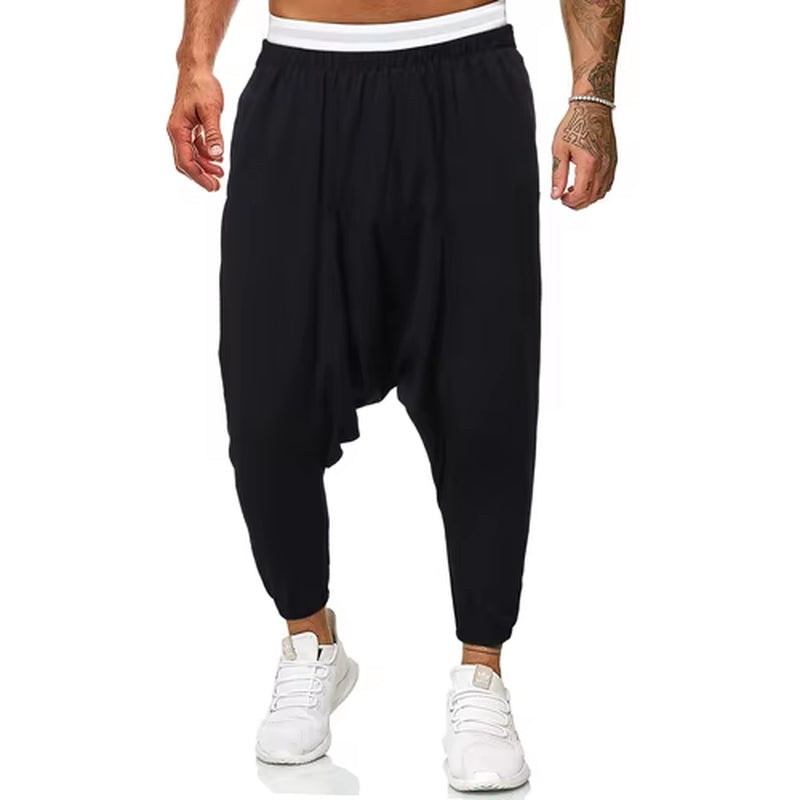 Men Linen Baggy Harem Pants 